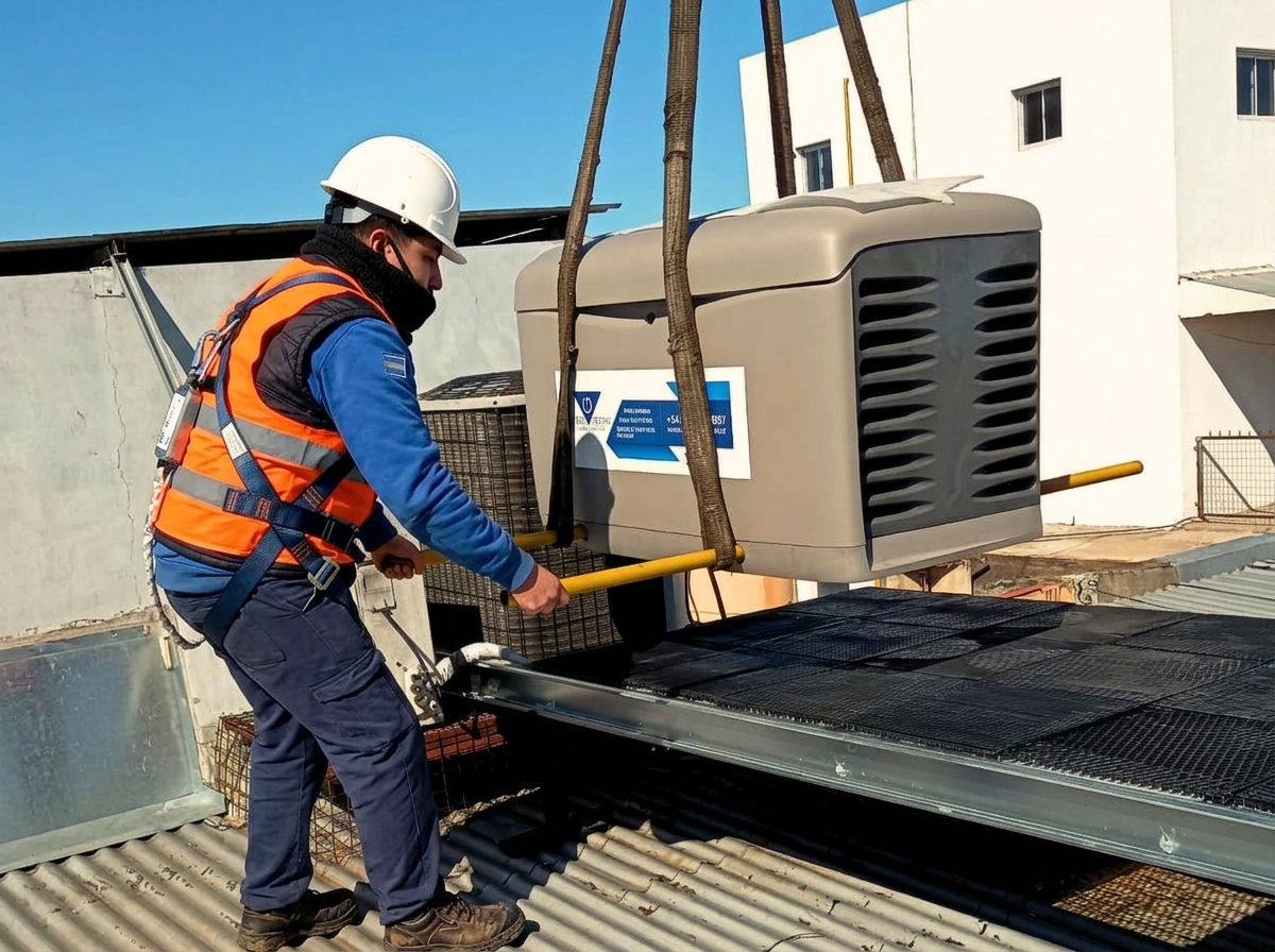 Generador Kohler instalado en exterior para servicio llave en mano